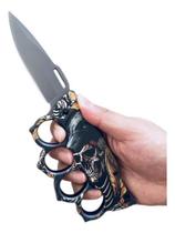 Canivete Chefe Indiano Knuckle Semi Automático Soqueira Inglês Tático Lâmina Inox Clip Cinto Canivete Chefe Indiano Knuckle Semi Automático Soqueira Inglês Tático Lâmina Inox Clip Cinto