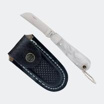 Canivete Cimo Inox Cabo Inox Com Clip Com Bainha Canivete Cimo Inox Cabo Inox Com Clip Com Bainha