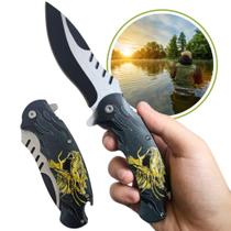 Canivete Com abertura Rápida Seme Automático Com Clip Lâmina Aço inox Trava Liner Lock SLKD309