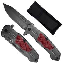 Canivete com Abertura Semiautomática, Clip de Bolso e Trava Resistente SLKD325B