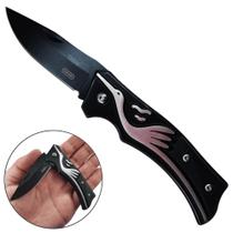 Canivete com Lâmina de Aço Inoxidável 7cm, Leve de 70g e Clip Para Bolso SLKD55PR