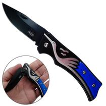 Canivete Compacto Lâmina de 7cm e Cabo de Aço Inoxidável, Leve e com Clip Para Bolso SLKD55 Canivete Compacto Lâmina de 7cm e Cabo de Aço Inoxidável, Leve e com Clip Para Bolso SLKD55