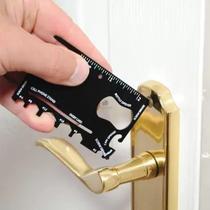 Canivete De Aço Tipo Cartão De Crédito 18 Funções Multi-Tool Sobrevivência Urbana E Rural Par