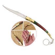 Canivete de Bolso Afiado, Durável e Elegante com Cabo em Madeira e Abertura Manual 8001