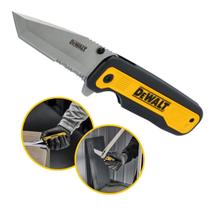 Canivete de Bolso Dobrável Lâmina Aço Inox Dewalt Faca Tática Portátil 10cm Retrátil Trava Discreto