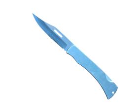 Canivete de bolso em inox com presilha trava de segurança reto