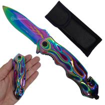 Canivete de Bolso Lâmina Inoxidável, Abertura Semi-Automática e Funcionalidade Extra SLKD119