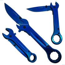 Canivete de Bolso Semiautomático com Lâmina de Aço e Chaves de Boca e Estrela SLKD72 Canivete de Bolso Semiautomático com Lâmina de Aço e Chaves de Boca e Estrela SLKD72