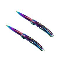 Canivete Dobrável de Bolso em Aço Inoxidável Emergência Camping, Trilha e Pesca