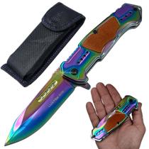 Canivete Dobrável em Inox com Lâmina 9,5cm, Trava Segura e Clip Prático SLKD324B