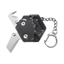Canivete Dobrável Hexagonal Com Chaveiro, Ferramenta Multifuncional EDC, Chave De Fenda, Mini Canivete Dobrável Hexagonal Com Chaveiro, Ferramenta Multifuncional EDC, Chave De Fenda, Mini