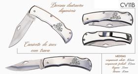 Canivete dobravel inox c/ clip cv11 18cm