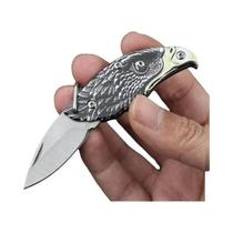 Canivete Dobrável Mini Eagle Head EDC Compacto Para Chaveiro, Ideal Para Acampamento, Caminhada E