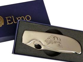 Canivete Elmo Aço Inox Clip De Bolso Gravação Tucunaré