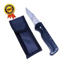 Canivete em Metal com Bainha de Techido Preta