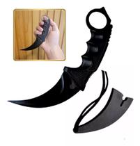 Canivete Faca Punhal Karambit De Combate Defesa Abertura Manual Com Bainha Curvada SLKD18