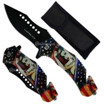 Canivete Ferramenta 3 em 1 com Lâmina em Aço Inoxidável e Quebra-Vidro SLKD308