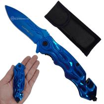 Canivete Ferramenta Completa com Aço Inoxidável, Abertura Semiautomática e Bolsa SLKD119AZ