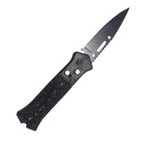 Canivete HZ061214 - Pequeno Canivete Automático Cromado Aço Com Punho C/ Caveira