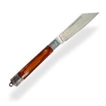 Canivete Idea Lâmina Aço Inox Cabo em Aço E Madeira