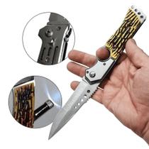 Canivete Ideal para Camping e Pesca, Lâmina de Aço Inoxidável e Abertura Rápida SLKD15 - PDE Canivete Ideal para Camping e Pesca, Lâmina de Aço Inoxidável e Abertura Rápida SLKD15 - PDE