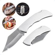 Canivete Inox De Bolso Retrátil Com Presilha E Trava Manual Canivete Inox De Bolso Retrátil Com Presilha E Trava Manual