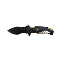 Canivete Inox Lâmina Preta Com Trava Presilha 3,5" Canivete Inox Lâmina Preta Com Trava Presilha 3,5"