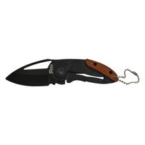 Canivete Manual Dobrável Lâmina em Aço Inox com Clip de Bolso e Cabo em Madeira 2,5 Taue