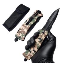 Canivete Militar Afiado C Quebra-Vidro Camuflado e Trava Liner Lock Alta Durabilidade SLKD02 SLKD021