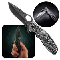 Canivete Militar Semiautomático Lobo Norte 3D com Clip Portátil e Resistente TC02