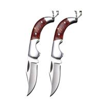 Canivete Mini De Aço Inoxidável Com Chaveiro, Faca Utilitária Portátil Para Cortar Frutas E Legumes