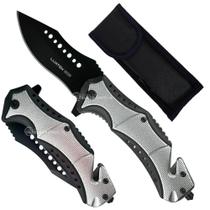 Canivete Multifuncional com Quebra-Vidro, Cortador e Lâmina Robusta de 9cm SLKD307