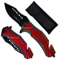 Canivete Multifuncional com Quebra-Vidro, Cortador e Lâmina Robusta de 9cm SLKD307