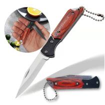 Canivete Para Camping E Pesca Com Cabo Em Madeira Compacto e Resistente XV3093 XV3094