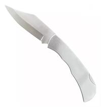 Canivete Prata De Bolso Premium Aço Inox C/trava