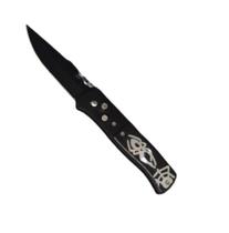 canivete preto c/ trava lamina de inox drop point mosca fuller