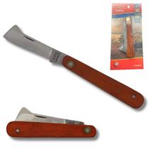 Canivete Profissional Para Poda Enxertia Cabo de Madeira - Corneta Canivete Profissional Para Poda Enxertia Cabo de Madeira - Corneta