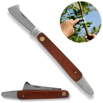 Canivete Profissional Para Poda Enxertia Cabo de Madeira - Corneta Canivete Profissional Para Poda Enxertia Cabo de Madeira - Corneta