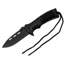 Canivete Semi Automatico Lamina Drop Point 21cm DY 110308 Com Pederneira e Apito- Deyu