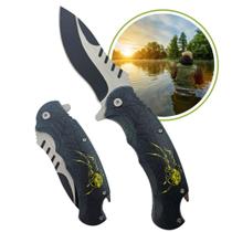 Canivete Semi Automático Potente Com Clip Lâmina Aço inox Trava Liner Lock SLKD309