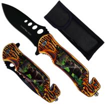 Canivete Semiautomático com Quebra-Vidro e Cortador de Cabos Funcionalidade Total SLKD313