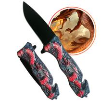 Canivete Semiautomatico de Bolso Quebra Vidros e Cortador de Cabos com Lâmina aço SLKD317