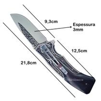 Canivete Semiautomático Design Sofisticado com Clip e Capinha Inclusa SLKD124