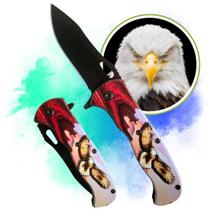 Canivete Semiautomático Rápida Abertura Dobrável de Aço Cabo Personalizado Lindo Desenho SLKD302 Canivete Semiautomático Rápida Abertura Dobrável de Aço Cabo Personalizado Lindo Desenho SLKD302