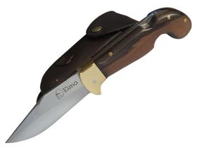 Canivete Sorocaba Elmo Inox Dorso Liso Madeira Nobre Bainha