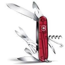 Canivete Suíço Victorinox Climber Vermelho Translúcido 14 funções Original Canivete Suíço Victorinox Climber Vermelho Translúcido 14 funções Original