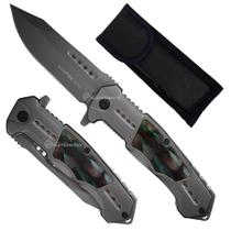 Canivete Tático com Lâmina Inox 9,5cm, Cabo Metálico e Capinha Exclusiva SLKD325 Canivete Tático com Lâmina Inox 9,5cm, Cabo Metálico e Capinha Exclusiva SLKD325