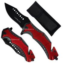 Canivete Tático de Alta Performance com Cortador de Cabos e Quebra-Vidro Integrado SLKD307F