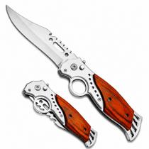 Canivete tatico Faca Dobravel Com Trava Segurança Lâmina Aço Cabo Madeira Robusto Pesca Camping Canivete tatico Faca Dobravel Com Trava Segurança Lâmina Aço Cabo Madeira Robusto Pesca Camping