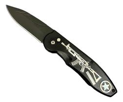 Canivete tatico militar army us preto aço inox clip de bolso - l701a Canivete tatico militar army us preto aço inox clip de bolso - l701a
